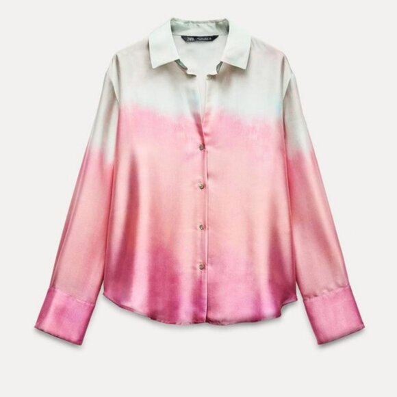 ZARA TIE DYE PRINT SHIRT - Picture 2 of 4